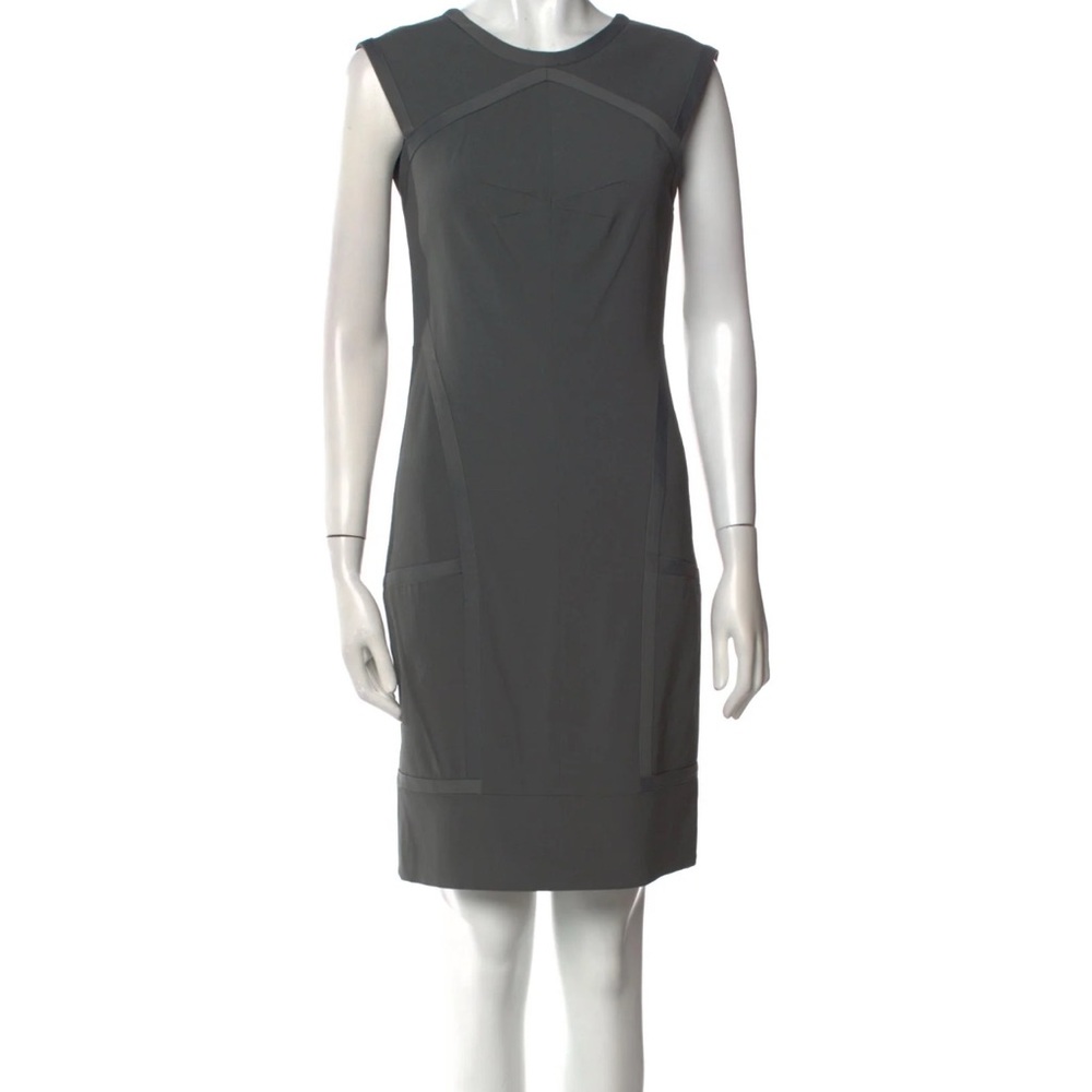 Zac Posen Grey Sheath Cocktail Dress